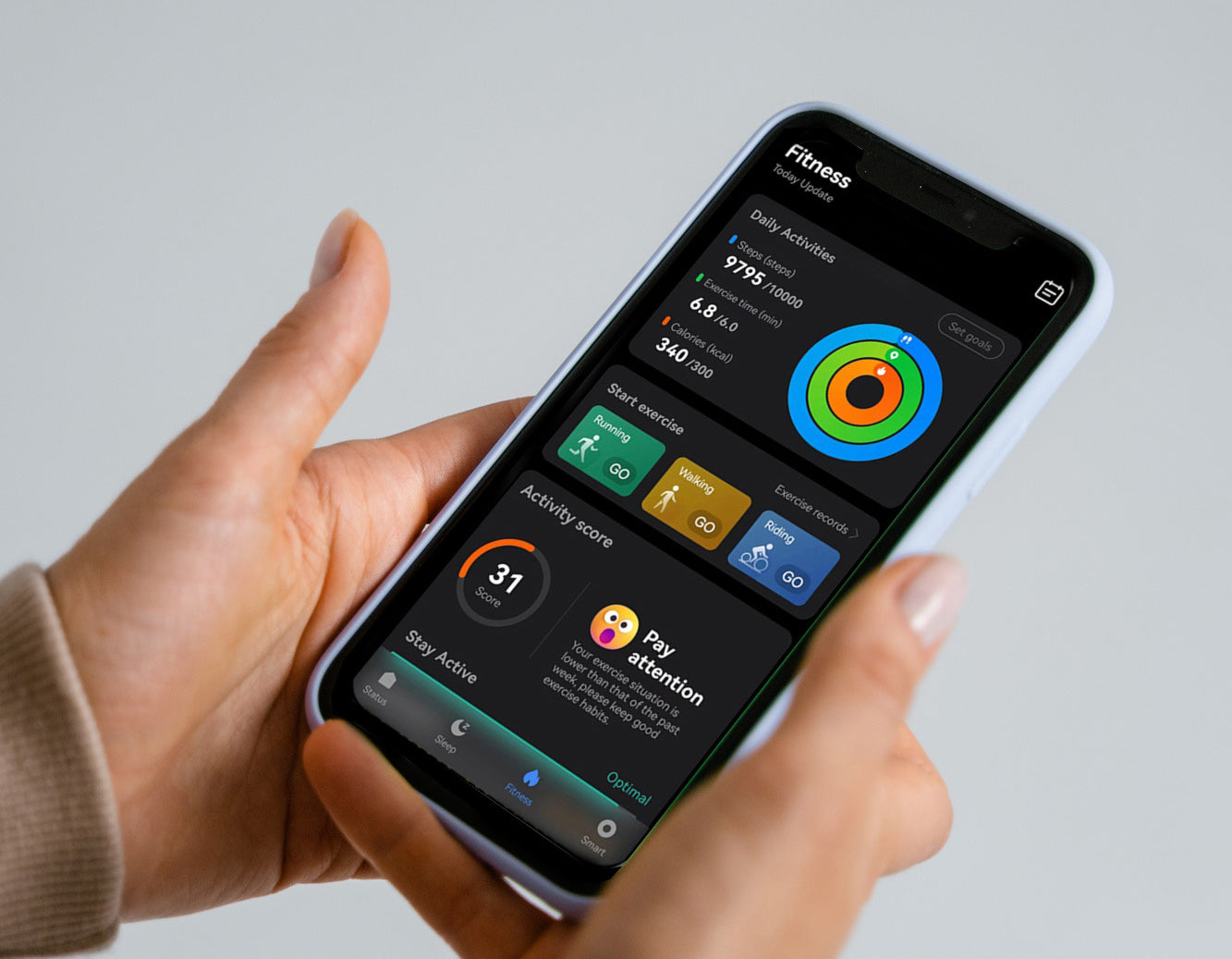 Record your heartbeat during exercise